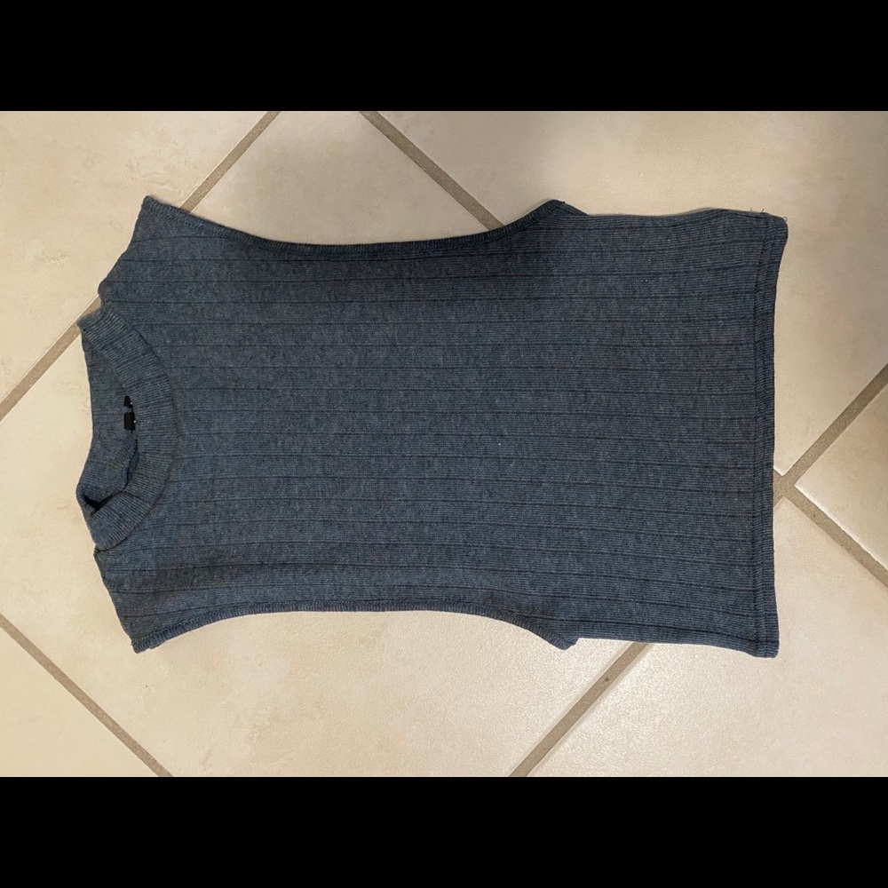 Urban Outfitters Charcoal Sleeveless Sheer Croptop